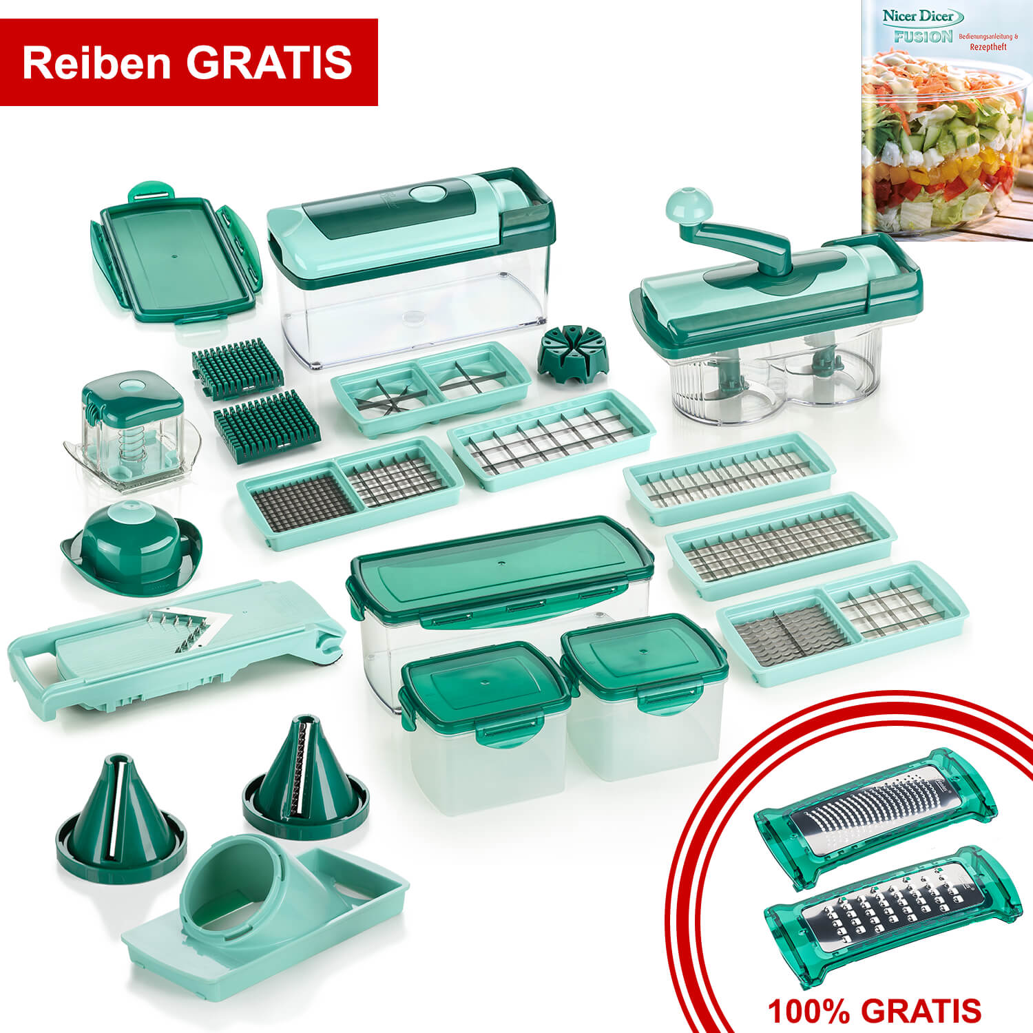 Nicer Dicer Fusion Julietti mit integriertem Spiralschneider