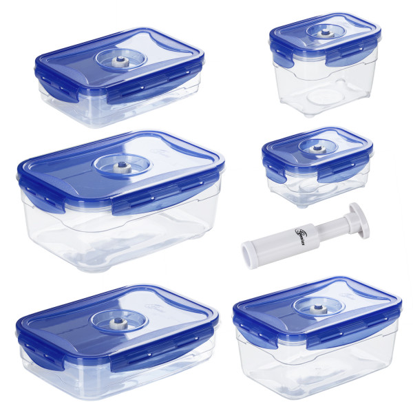 SmartVac SV5000 Universal-Vakuum-Dose, Set 13tlg., blau