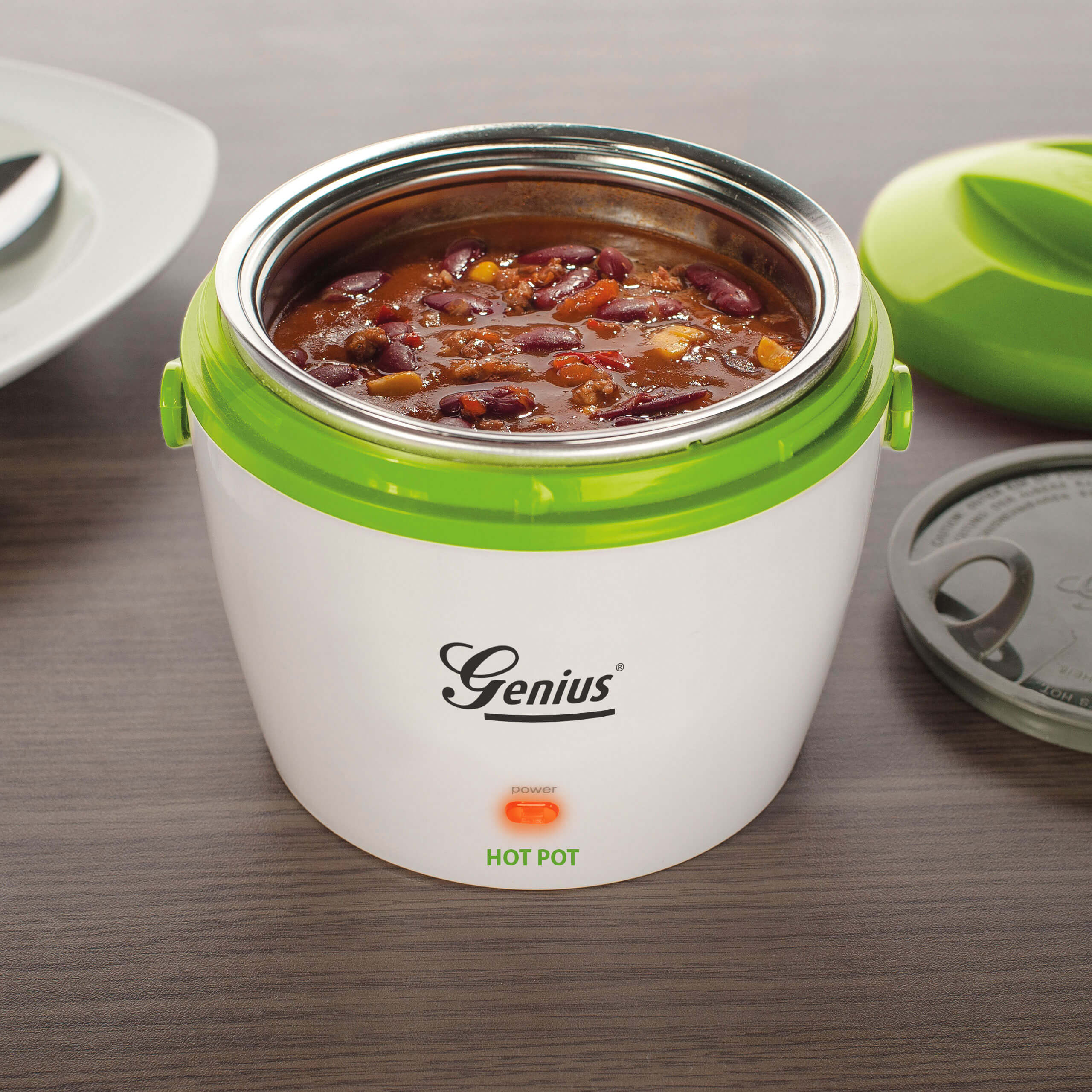 Speisen erw/ärmen Zusatzbeh/älter Genius Hot Pot NEU unterwegs
